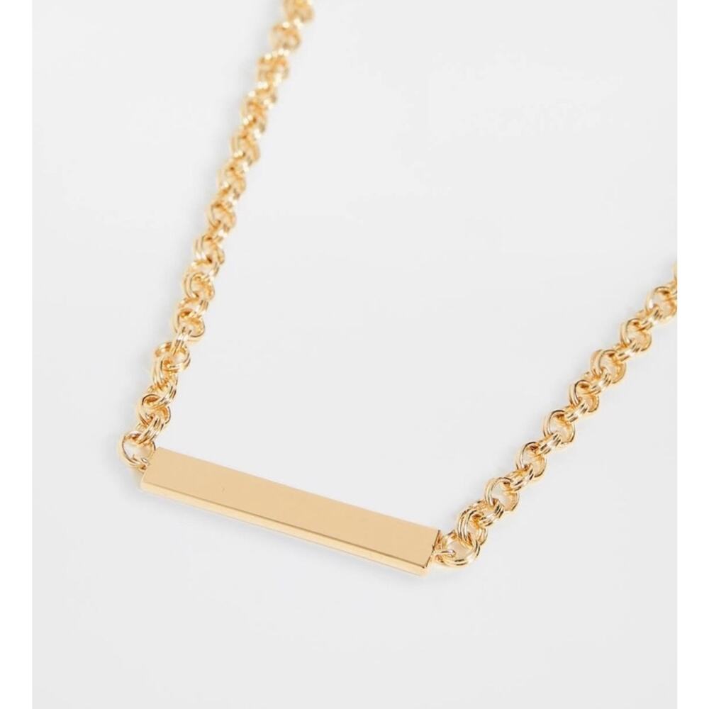 Gorjana Lou Tag Gold ID Necklace rare - Picture 8 of 8